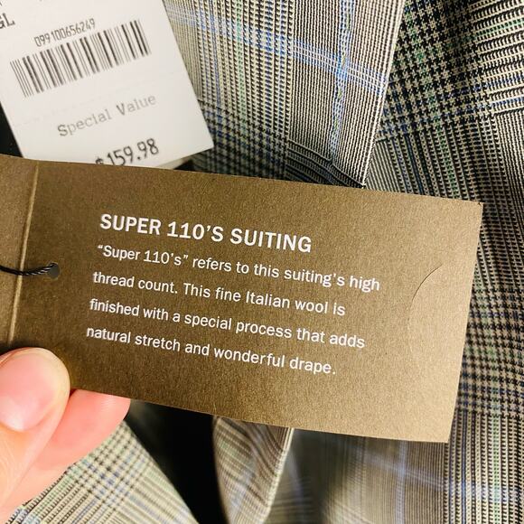 J. Crew Italian Wool Super 110s Plaid Blazer Academia Preppy NWT Size 6 - Picture 4 of 6